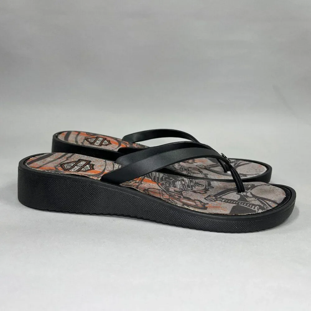 Harley Davidson Women's Size 9 Thong Flip Flop Sandals